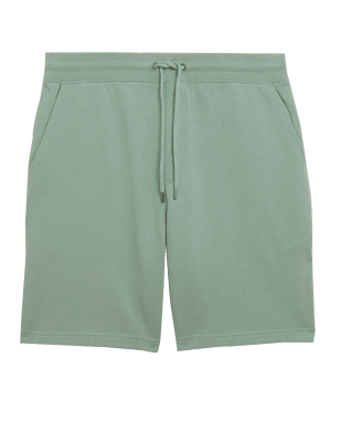 

Mens M&S Collection Jersey-Shorts aus reiner Baumwolle mit Kordelzug - Light Green, Light Green