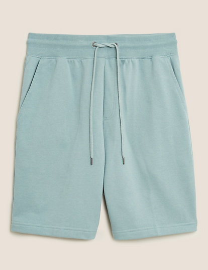 Pure Cotton Drawstring Jersey Shorts