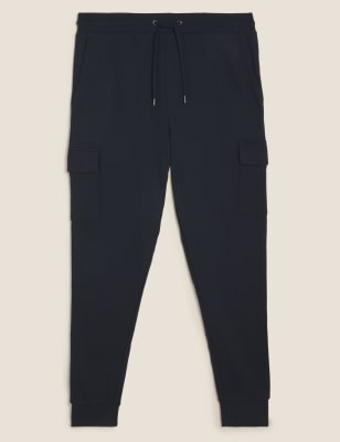 Cuffed Pure Cotton Cargo Joggers - AU