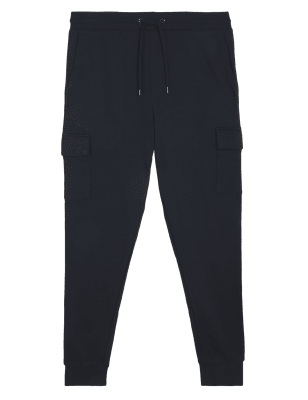 

M&S Collection Pantalón deportivo cargo 100% algodón con puñosMens - Dark Navy, Dark Navy