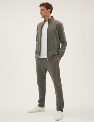

Mens M&S Collection Pure Cotton Straight Leg Joggers - Medium Brown, Medium Brown