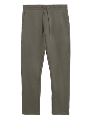 

Mens M&S Collection Pure Cotton Straight Leg Joggers - Medium Brown, Medium Brown