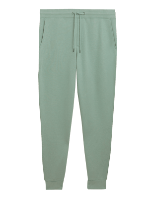 

Mens M&S Collection Jogginghose aus reiner Baumwolle mit Bündchen - Light Green, Light Green