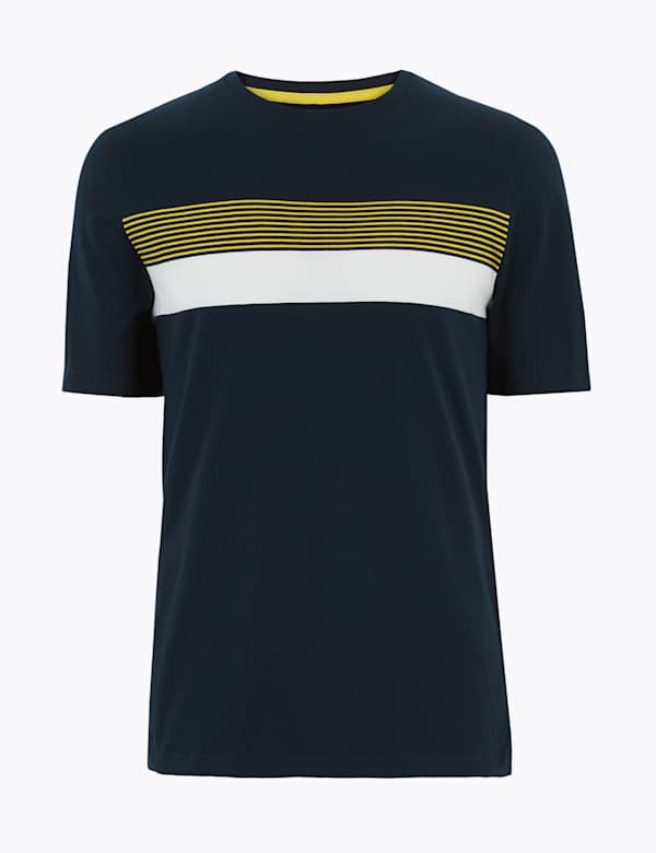 Pure Cotton Striped T-Shirt