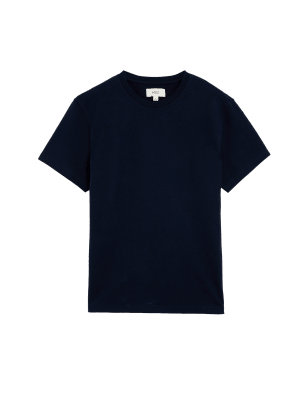 

Mens M&S Collection Pure Cotton Heavy Weight T-Shirt - Dark Navy, Dark Navy