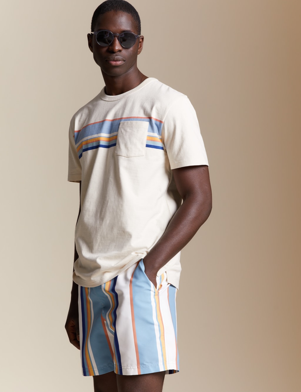 Pure Cotton Striped Heavy Weight T-Shirt image 1