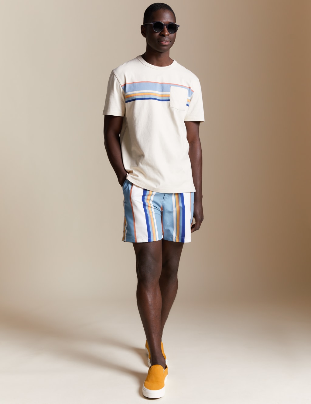 Pure Cotton Striped Heavy Weight T-Shirt image 2