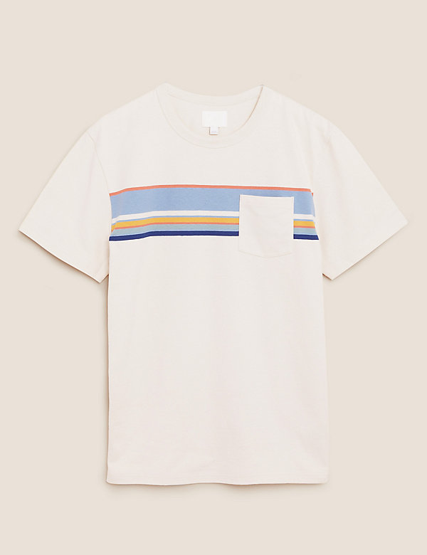 Pure Cotton Striped Heavy Weight T-Shirt - FI