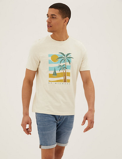 Pure Cotton St Michael Graphic T-Shirt