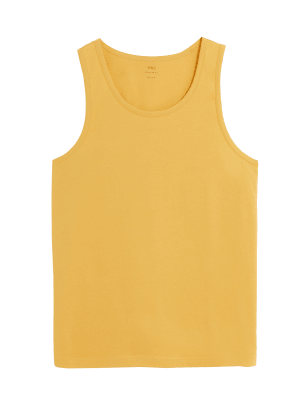 

Mens M&S Collection Schmal geschnittenes Unterhemd aus reiner Baumwolle - Dark Gold, Dark Gold