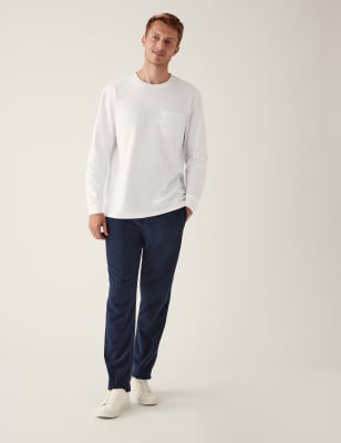 

Mens M&S Collection Fleece-Jogginghose - Dark Navy, Dark Navy