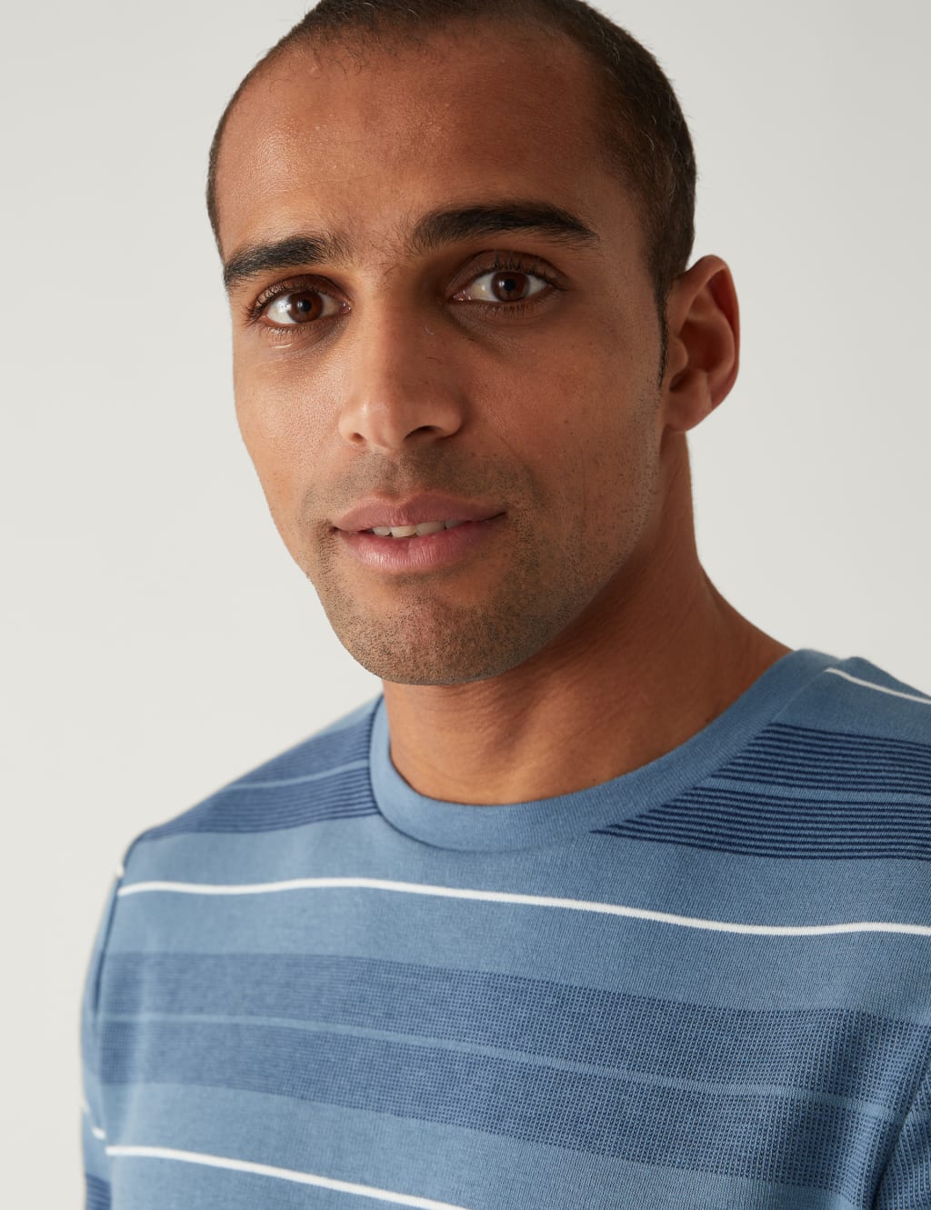 Pure Cotton Double Knit Striped T-Shirt image 3