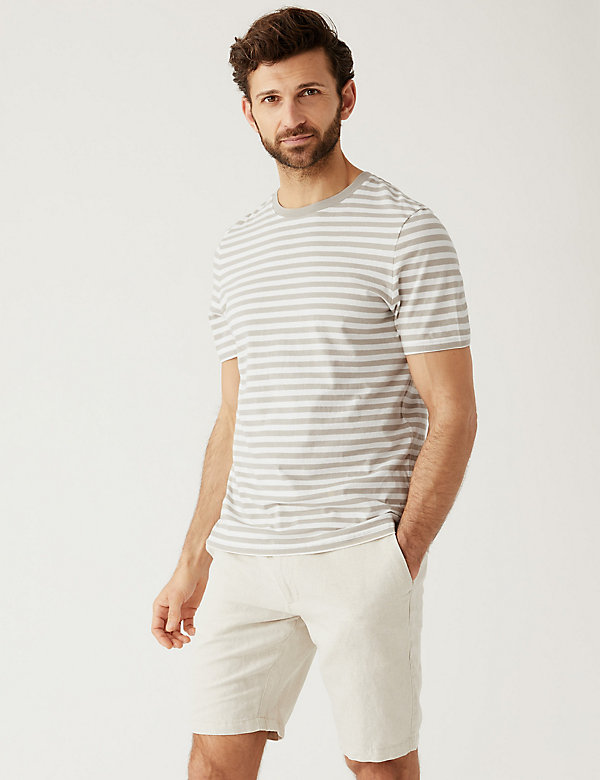 Pure Cotton Striped T-Shirt - IL