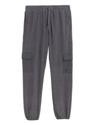 

Mens M&S Collection Fleece Cargo Joggers - Charcoal, Charcoal