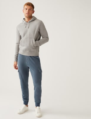 Marks And Spencer Mens M&S Collection Pure Cotton Joggers - Dark Navy