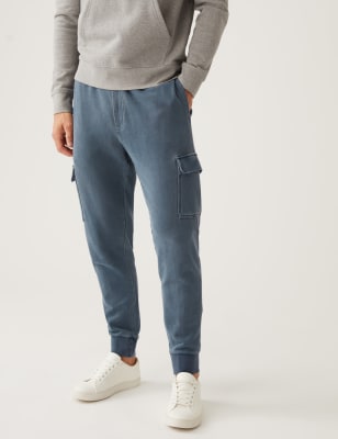 Marks and spencer cotton joggers hot sale