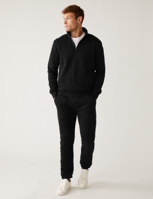 

Mens M&S Collection Mit Fleece gefütterte Jogginghose - Black, Black