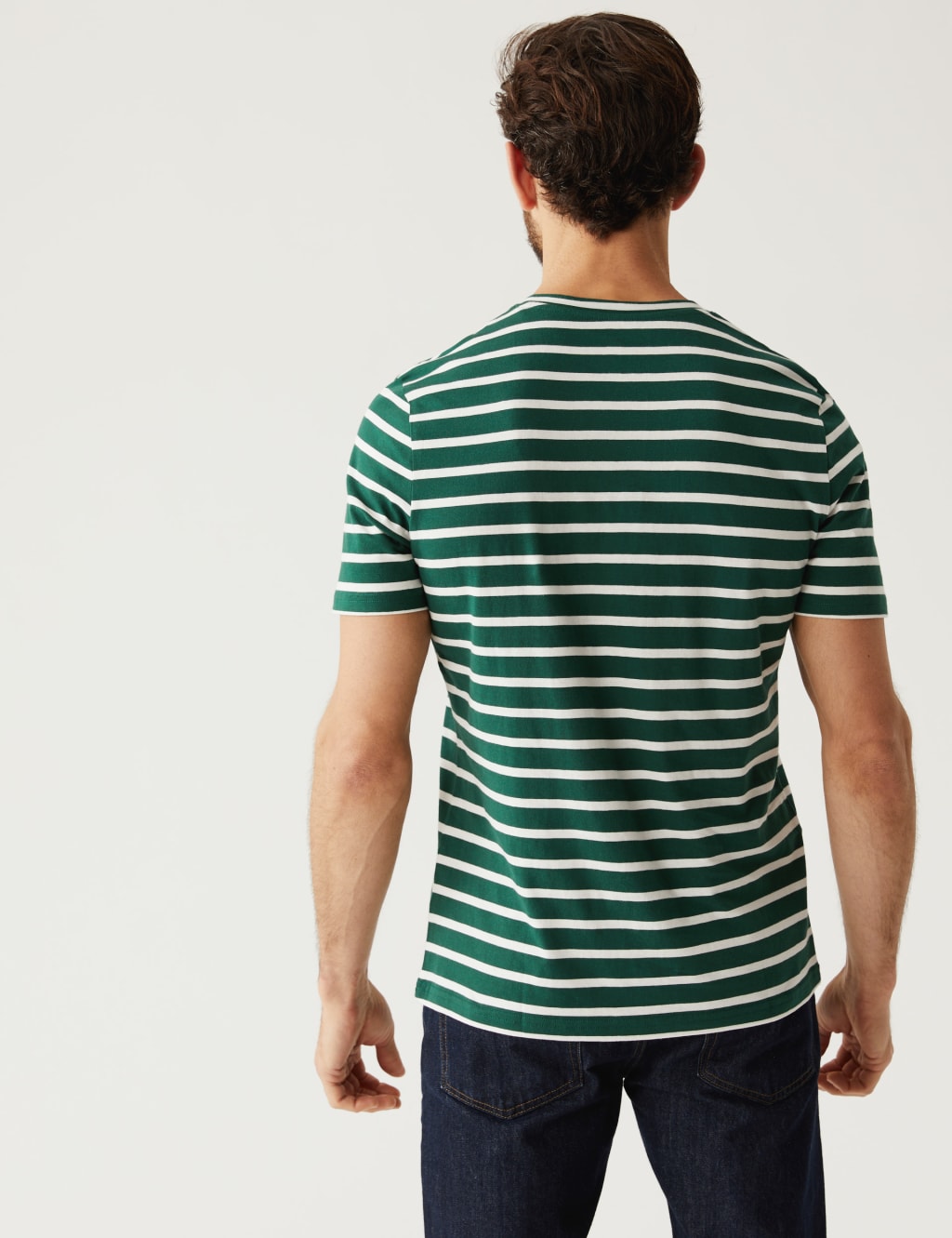 Pure Cotton Striped T-Shirt image 2