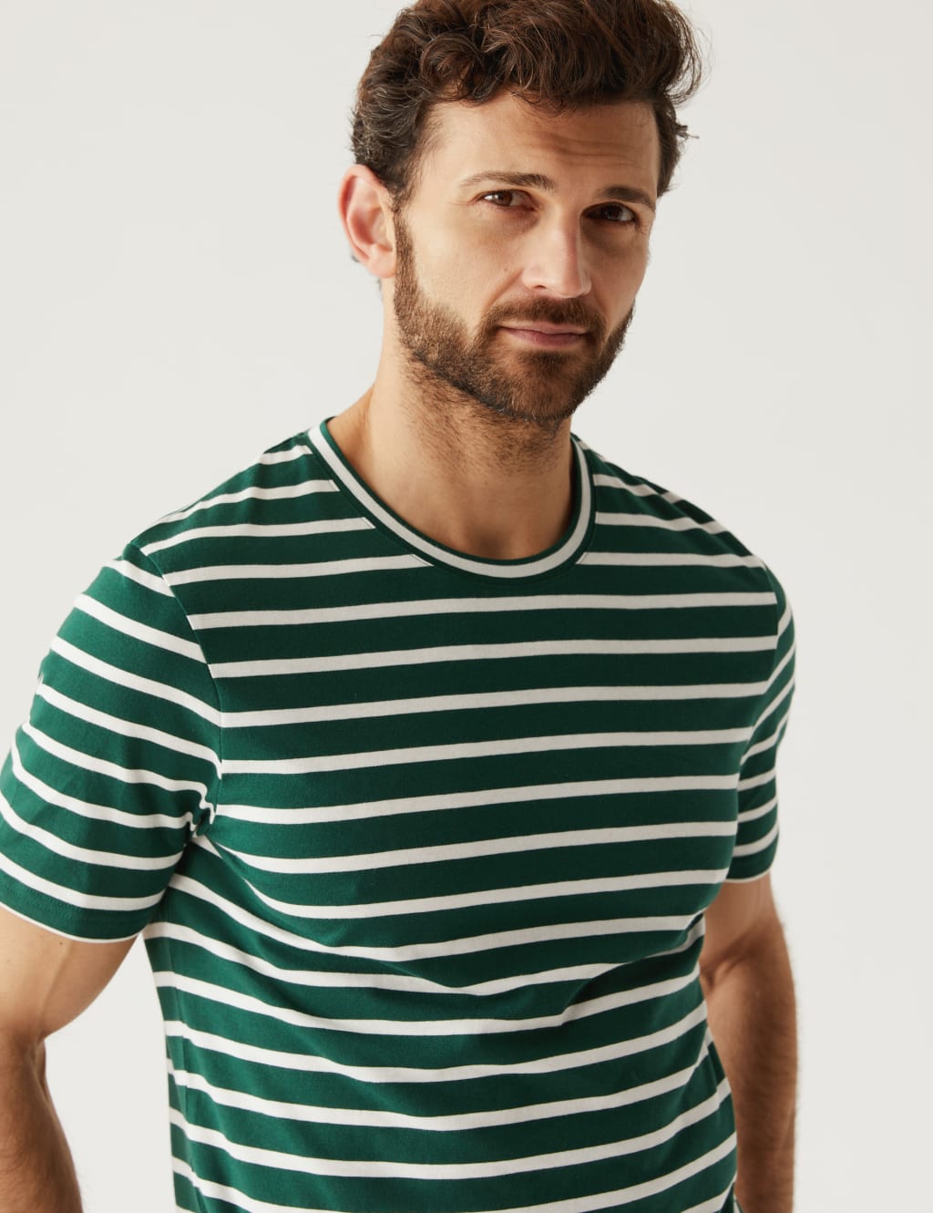 Pure Cotton Striped T-Shirt image 3