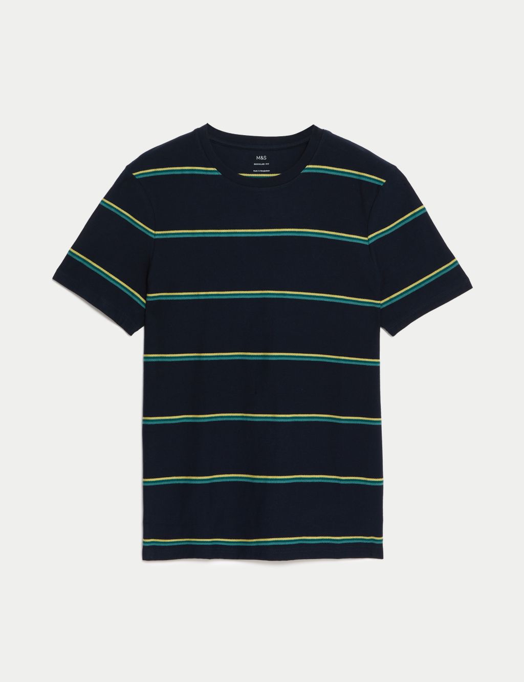 Pure Cotton Textured Striped T-Shirt image 2