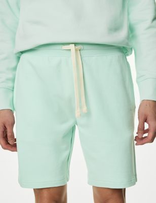 

Mens M&S Collection Pure Cotton Drawstring Jersey Shorts - Mint/Ice, Mint/Ice