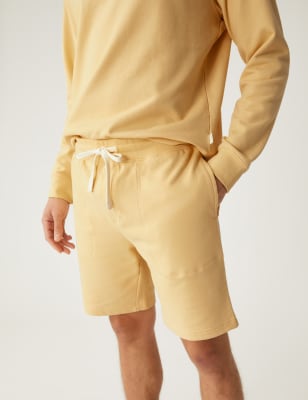 Men's Beige Sweat Shorts