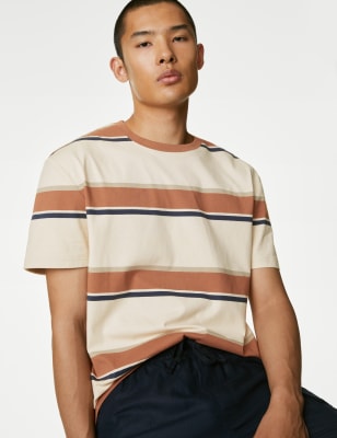 Pure Cotton Striped T-Shirt