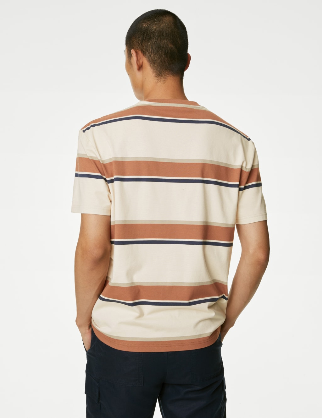 Pure Cotton Striped T-Shirt image 5