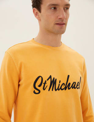 

Mens M&S Collection Pure Cotton St Michael Sweatshirt - Dark Gold, Dark Gold