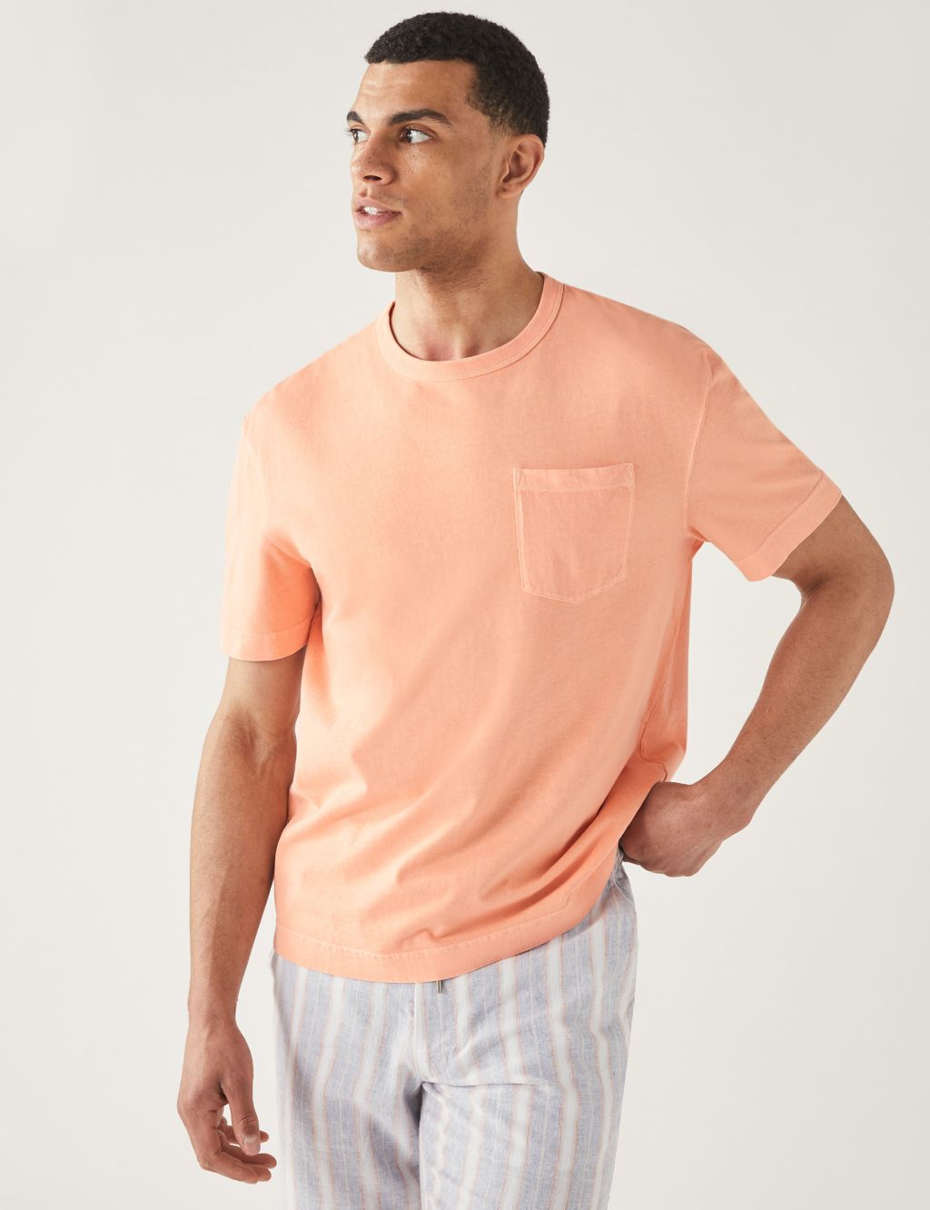 Relaxed Fit Pure Cotton Crew Neck T-Shirt image 3