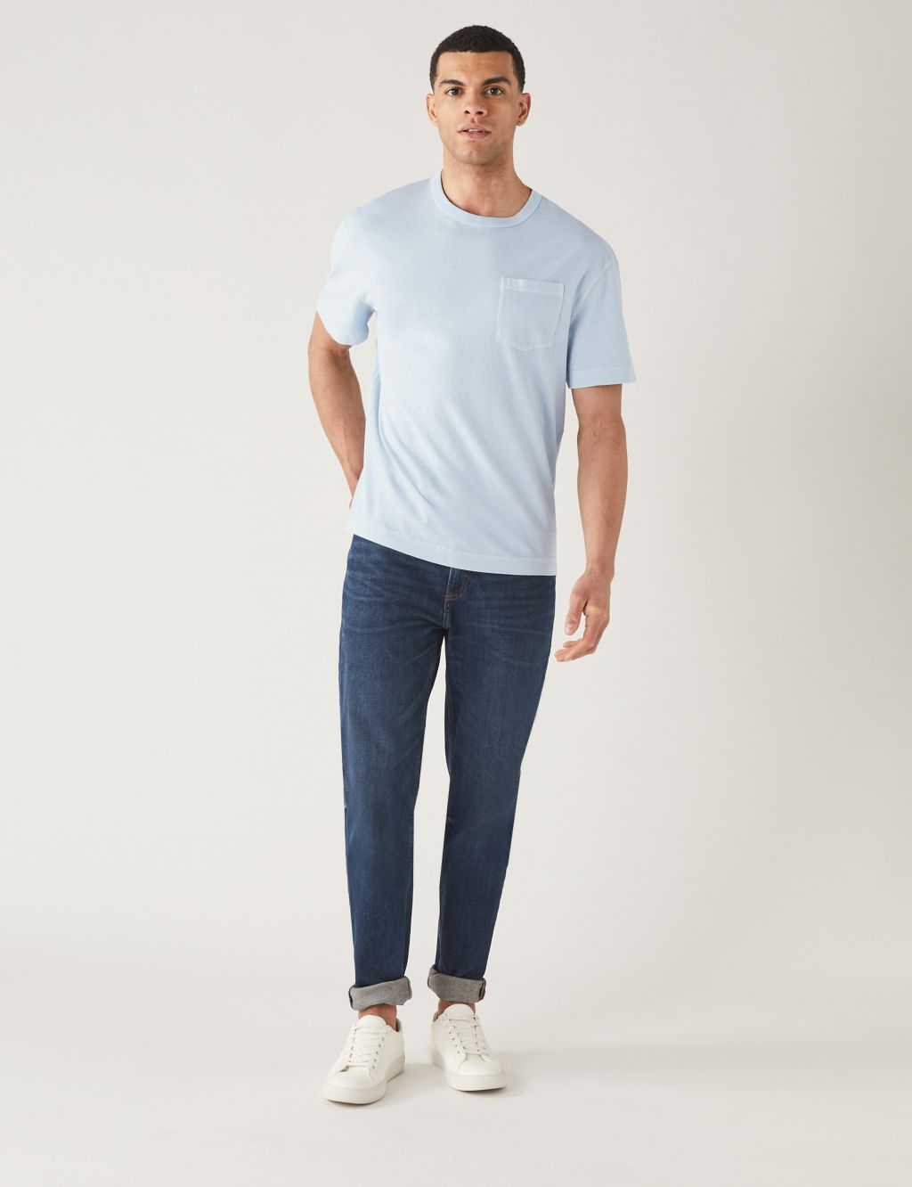 Relaxed Fit Pure Cotton Crew Neck T-Shirt image 2