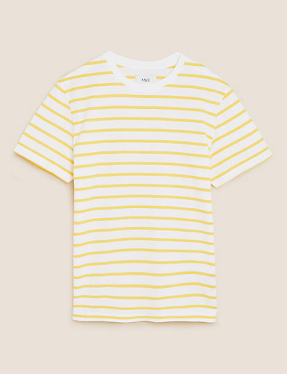 Pure Cotton Striped Heavy Weight T-Shirt