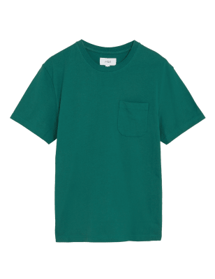 

Mens M&S Collection Pure Cotton Heavyweight T-Shirt - Dark Green, Dark Green