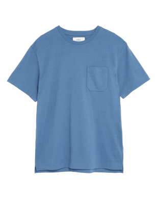 

M&S Collection Camiseta reforzada 100% algodónMens - Steel Blue, Steel Blue