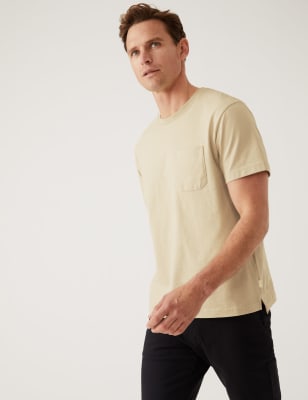 

Mens M&S Collection Pure Cotton Heavyweight T-Shirt - Beige, Beige