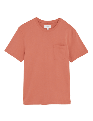 

Mens M&S Collection Schweres T-Shirt aus reiner Baumwolle - Orange, Orange