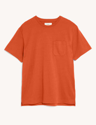 

Mens M&S Collection Schweres T-Shirt aus reiner Baumwolle - Copper, Copper