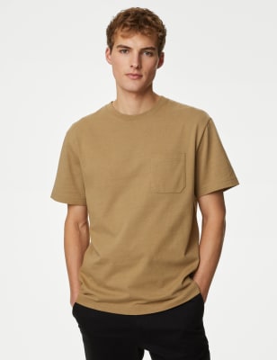 

Mens M&S Collection Pure Cotton Heavyweight T-Shirt - Bronze, Bronze