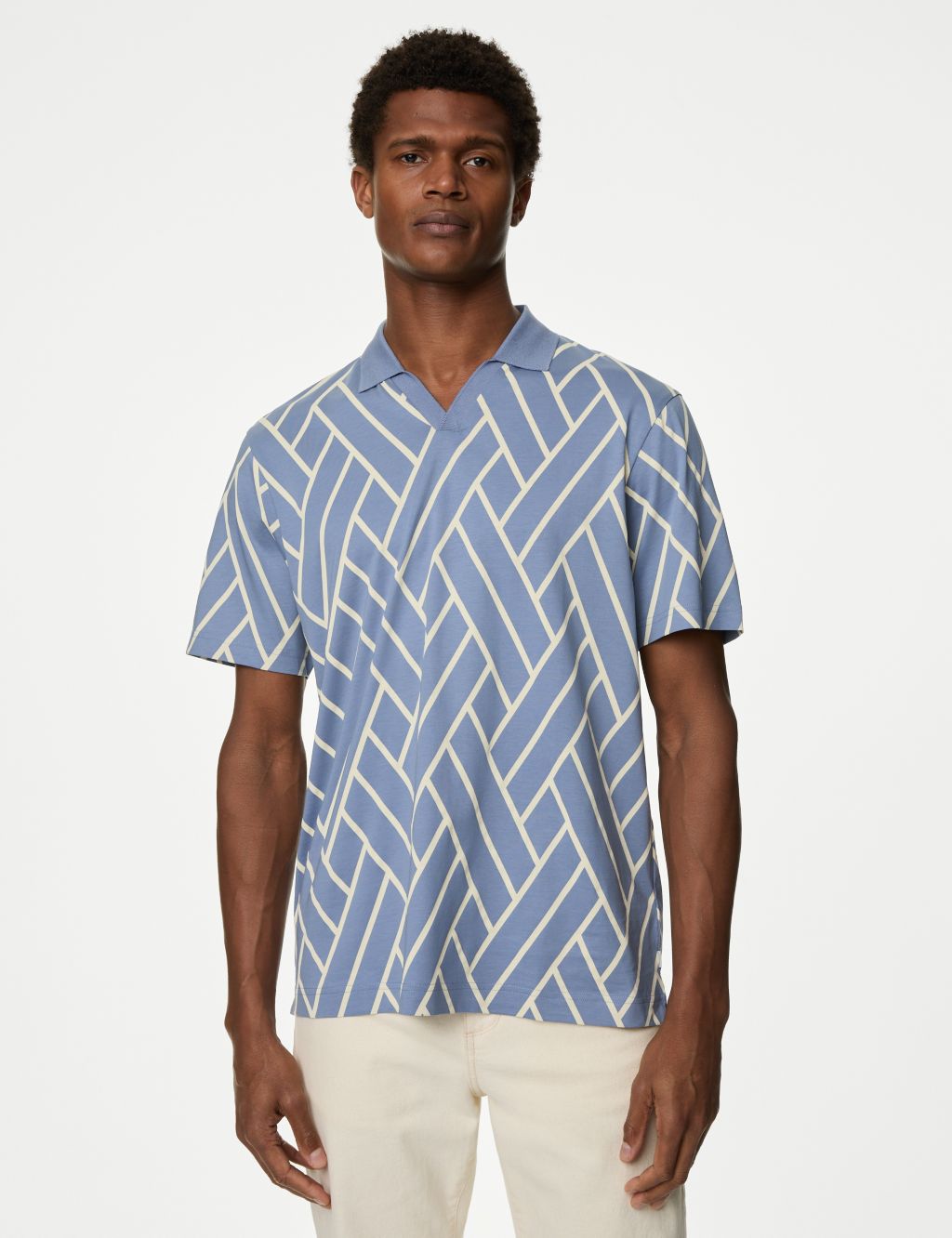 Pure Supima® CottonGraphic Print Polo Shirt