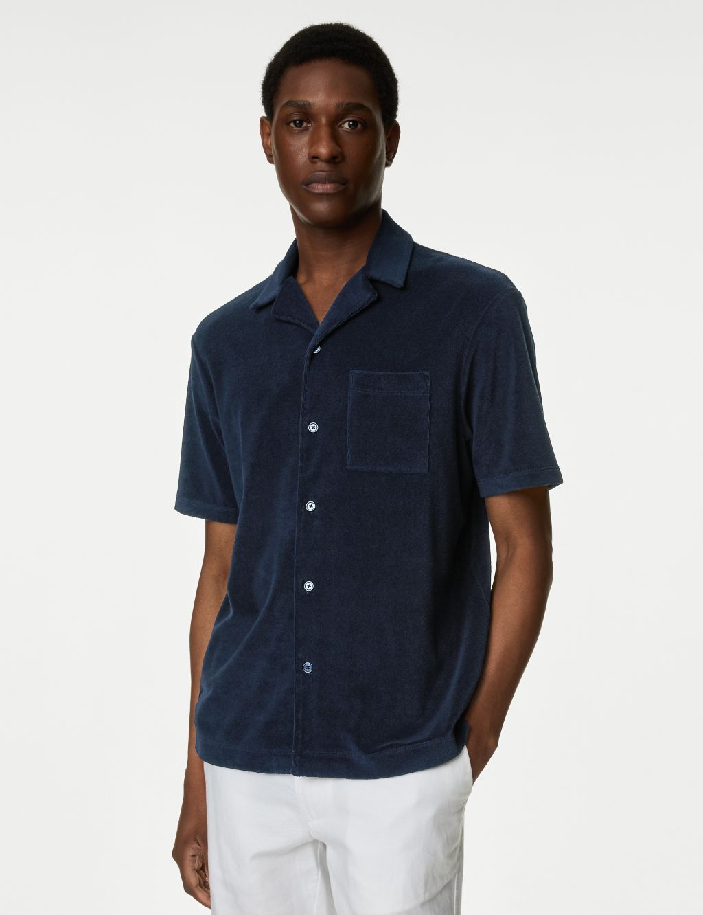 Cotton Rich Terry Towelling Polo Shirt
