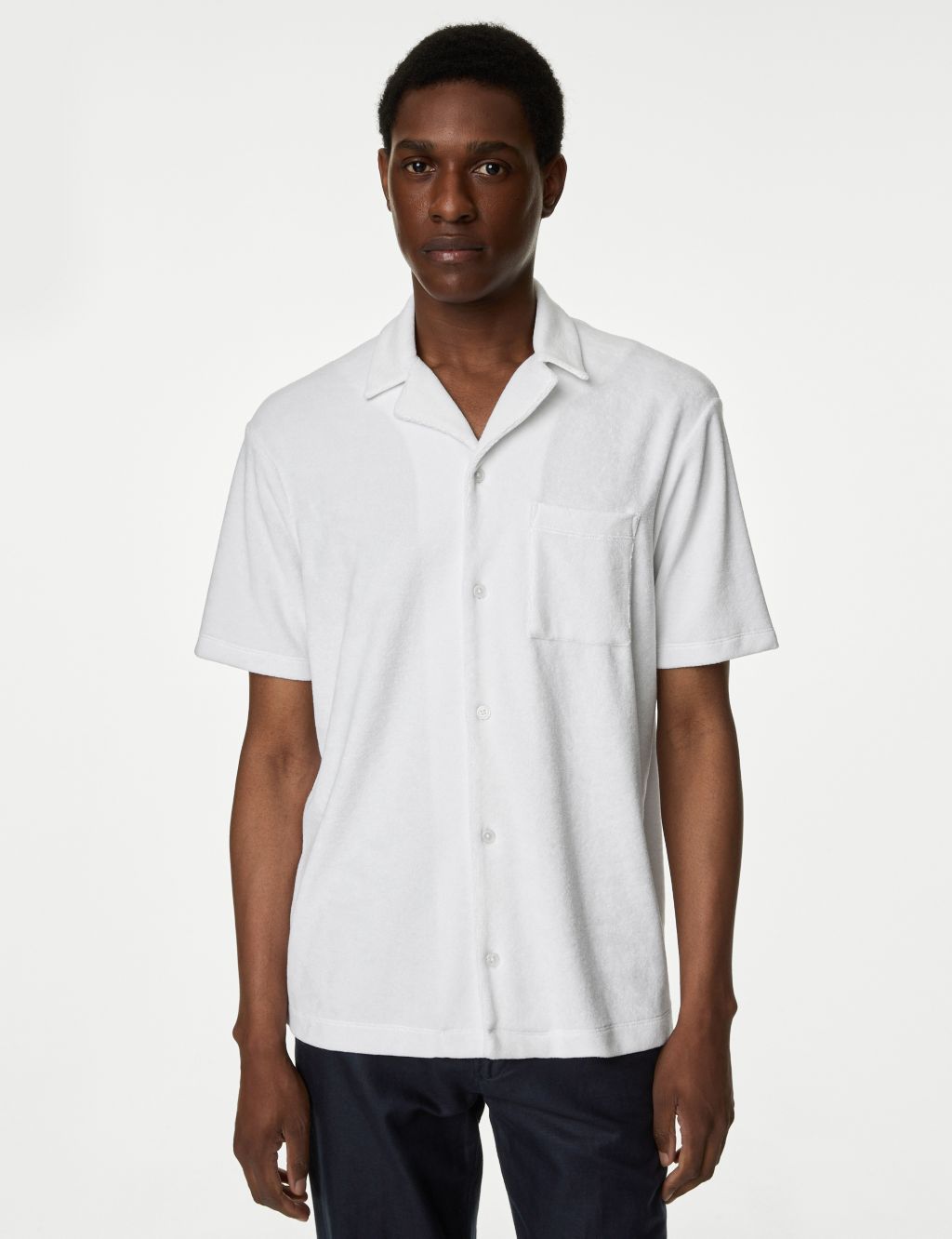 Cotton Rich Terry Towelling Polo Shirt