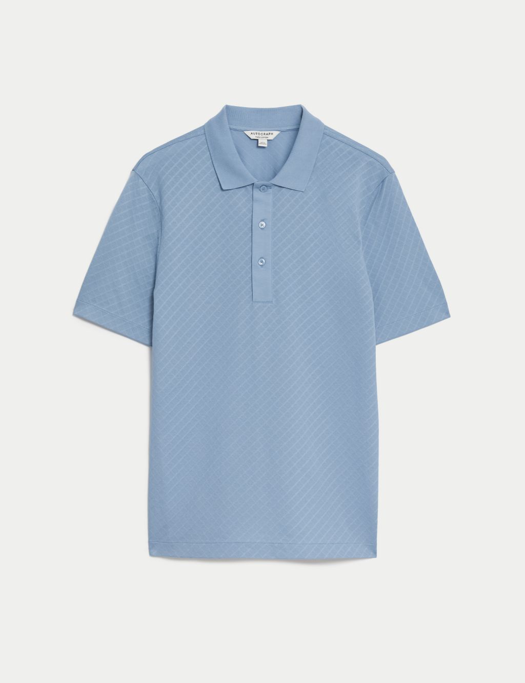 Pure Cotton Textured Polo Shirt