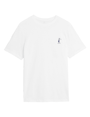 

Mens M&S Collection Pure Cotton Golf Graphic T-Shirt - White, White