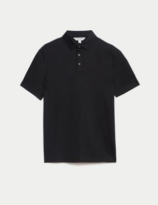 Pure Supima® Cotton Button Down Polo Shirt