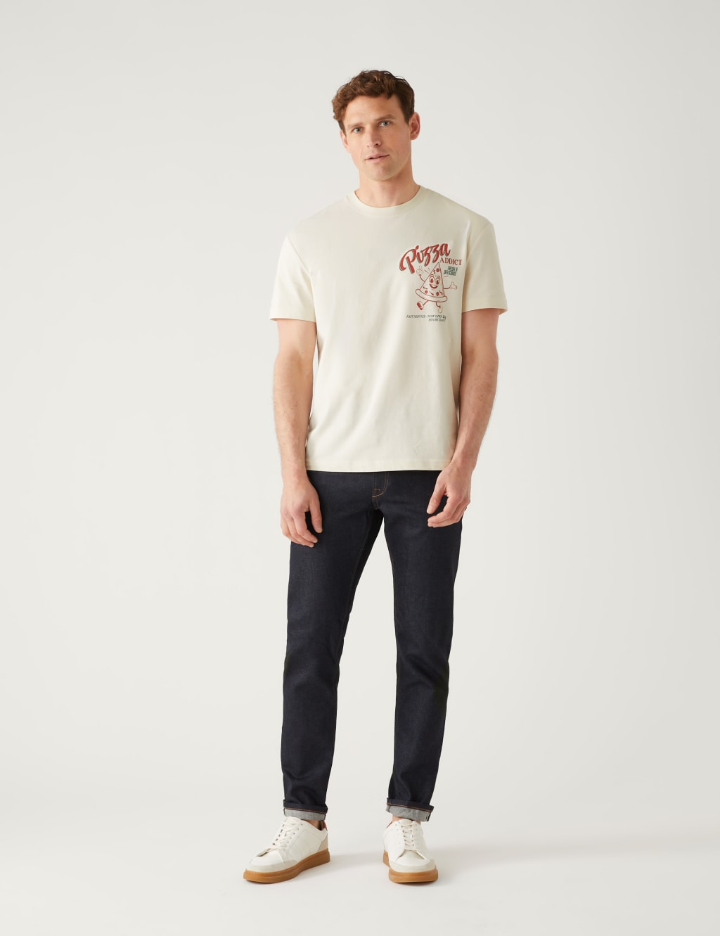 Pure Cotton Pizza Addict Graphic T-Shirt image 1