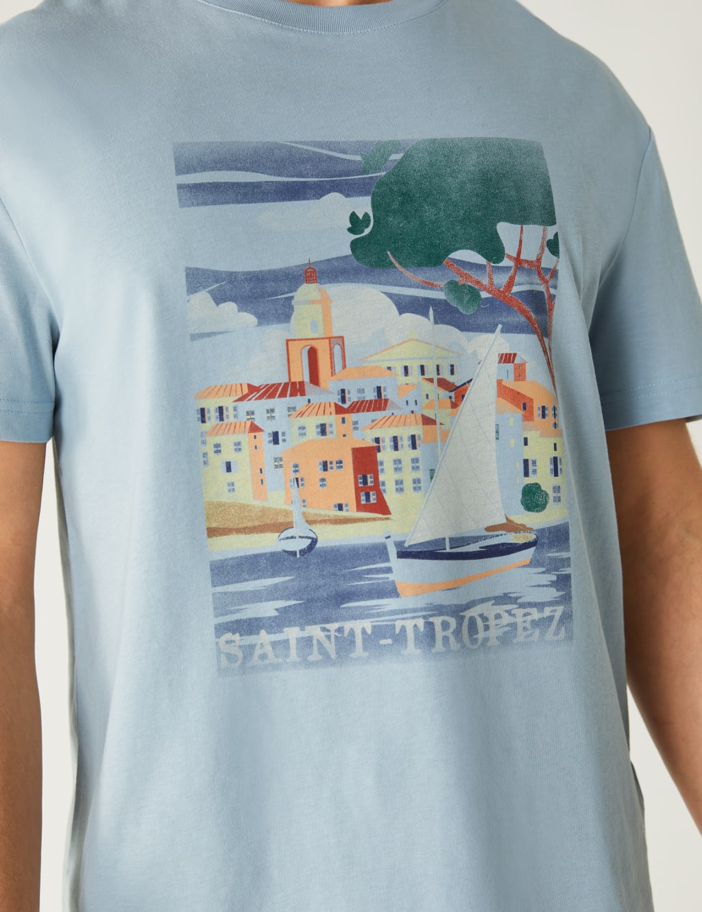 Pure Cotton Cote d'Azur Graphic T-Shirt image 3