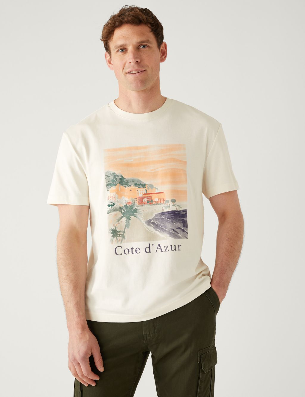 Pure Cotton Cote d'Azur Graphic T-Shirt image 2