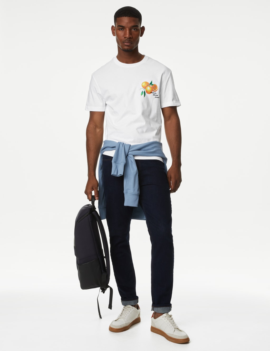 Pure Cotton Orange Graphic T-Shirt image 1