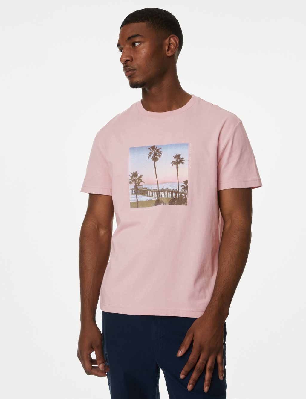 Pure Cotton Palm Tree Graphic T-Shirt image 3