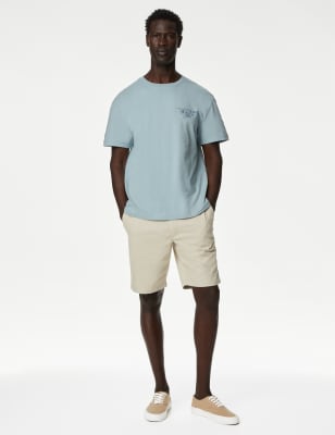 

M&S Collection Camiseta floral 100% algodónMens - Light Airforce, Light Airforce